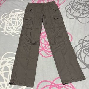 H&M Taupe Low-Waist Cargo Pants